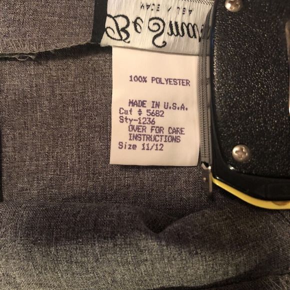 Be Smart Womens 2 Piece Skirt Suit Gray Heathered Long Sleeve Embroidered USA 11 - Picture 11 of 12